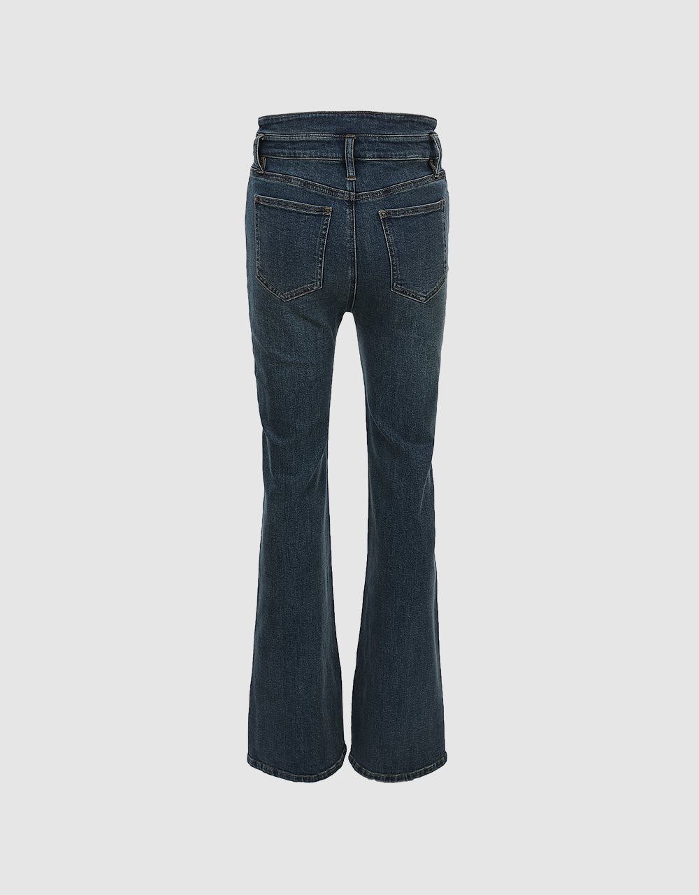 Slit Hem Straight Jeans