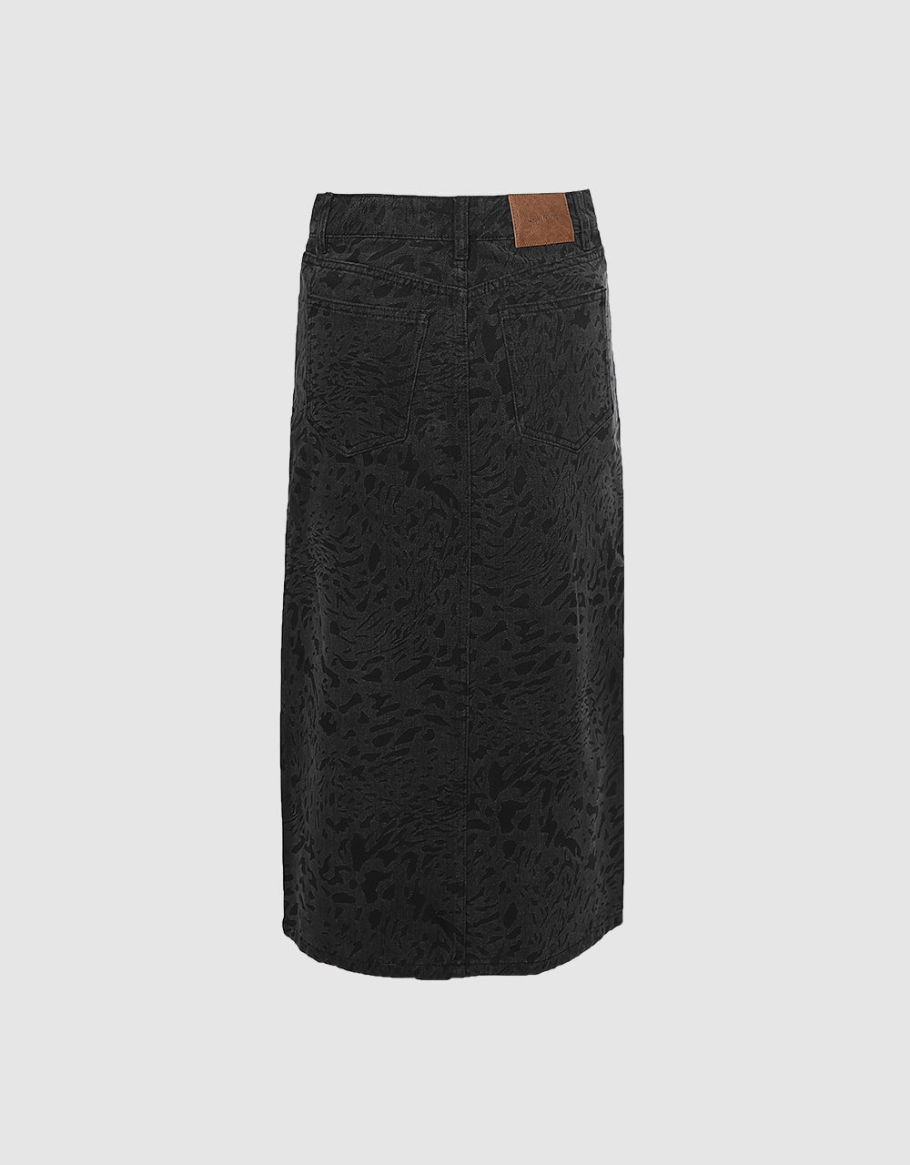 Slit Hem Denim Skirt