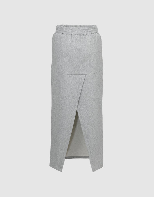 Slit Hem Maxi Skirt